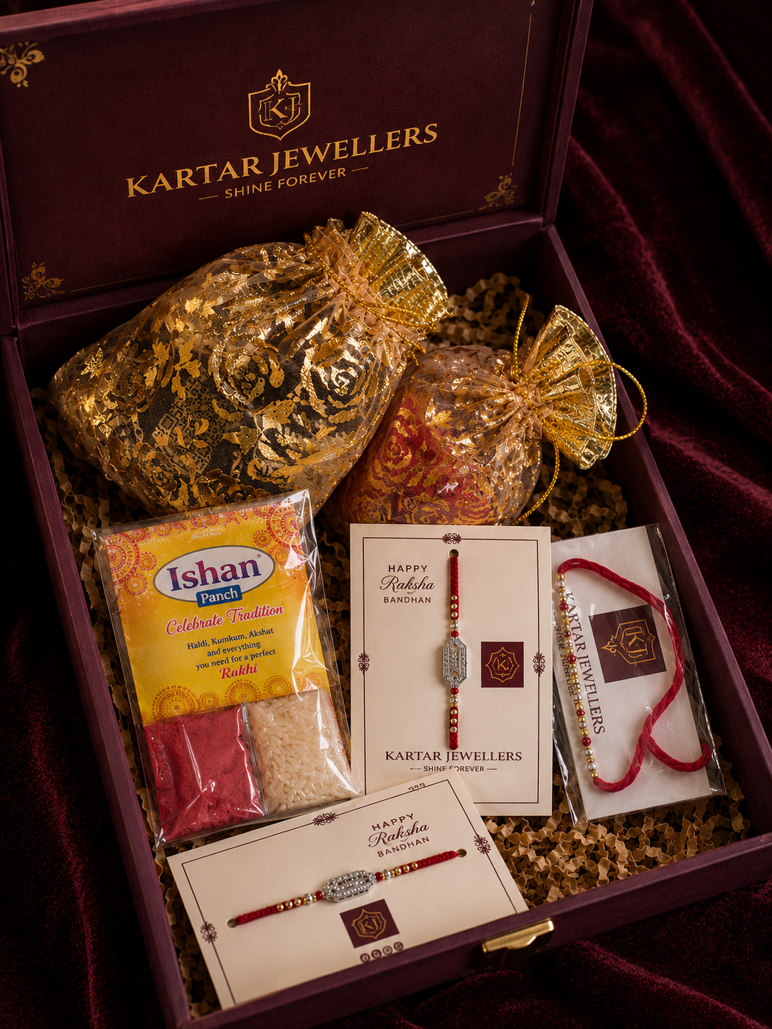 Silver Duo Rakhi Hamper
