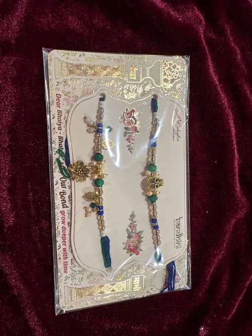Anti Tarnish Veera Bhabhi Rakhi Set