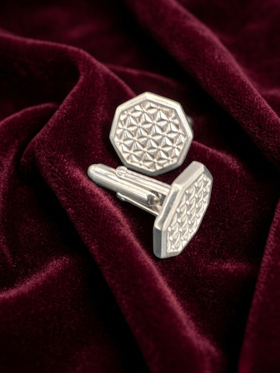 Silver Cufflink/Button