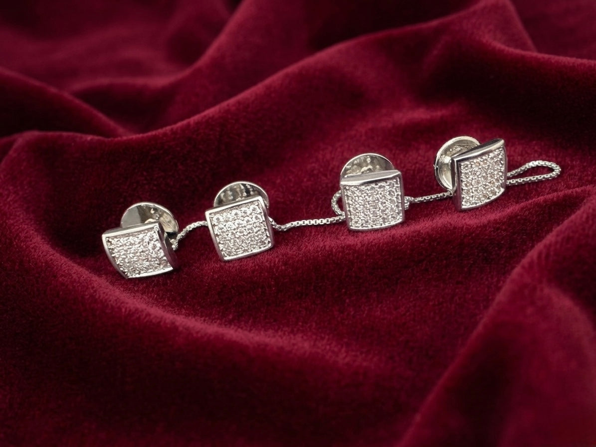 Silver Cufflink/Button