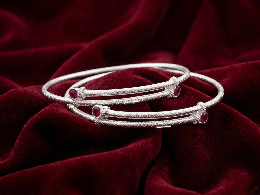 Silver Bangles Adjustable