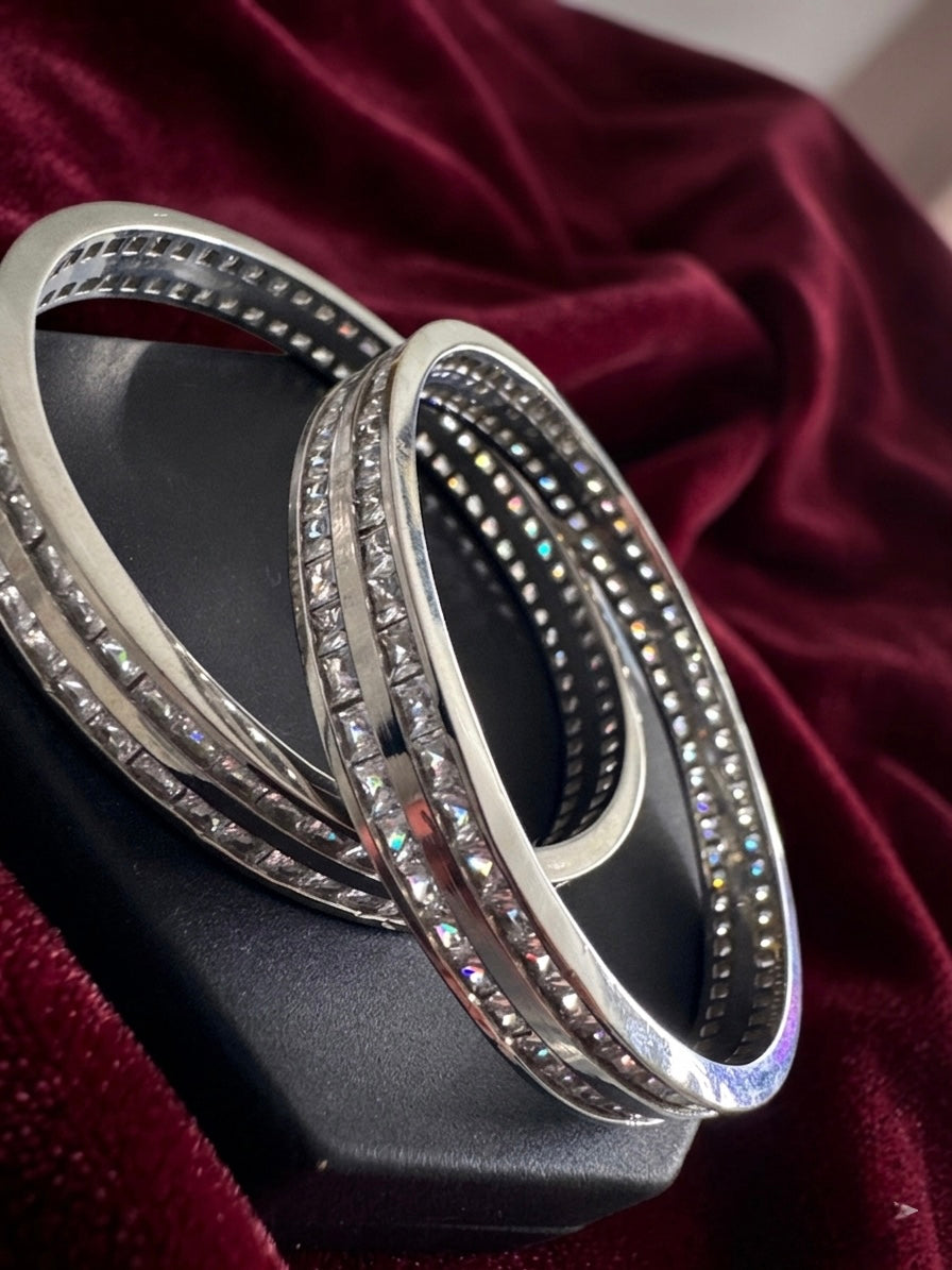Silver Bangles Openable